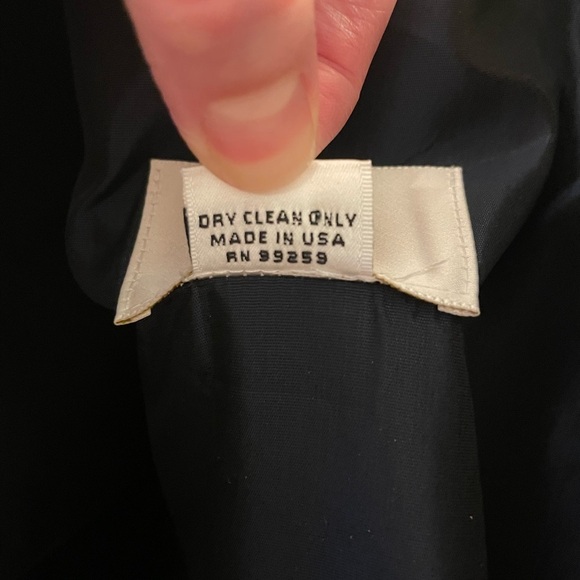 Vintage Vera Wang Minimalist Black Blue Taffeta Formal Gown Evening Dress Size 4 - Picture 5 of 13